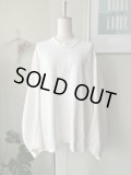 FIRMUM　コットン&ポリエステル マルチレイヤーニット ビッグスリーブプルオーバー【DR_FR0703PO】 OFF WHITE