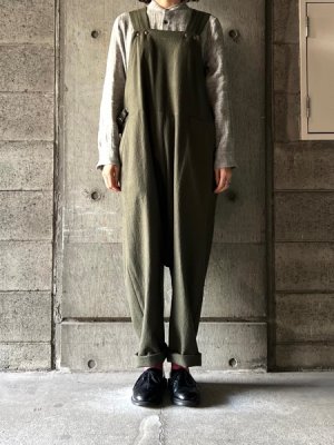 画像1:  atelier naruse　コットンウールオーバーオール【na-f05099】khaki 