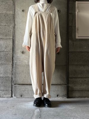 画像1:  atelier naruse　コットンウールオーバーオール【na-f05099】kinari