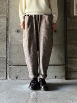 atelier naruse　シェットランドウールリネンサルエルパンツ【na-f05101】brown