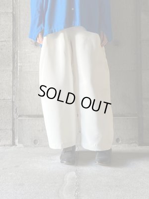 画像1: NO CONTROL AIR　マットポリエステル・リバースツイルダブルクロス モモヤマパンツ【DR_NC2007PF】Off White