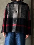 【SALE40%OFF】nooy　モヘヤブランケットジャケット【NJK24A01】black check