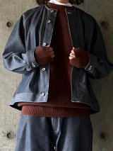 FIRMUM　強撚ポリエステル＆コットン・ドライデニムジャケット【DR_FR0608DG】DENIM BLUE