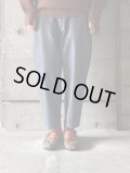 FIRMUM　強撚ポリエステル＆コットン・ドライデニムワイドテーパードパンツ【CA_FR0603DM】DENIM BLUE