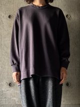 FIRMUM　コットン&ポリエステル マルチレイヤーニット スケーターロンT【DR_FR0702TF】 DARK GREY