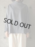FIRMUM　十六番双糸空紡綿天竺ボトルネック長袖プルオーバー【DR_FR1304TF】GREY TOP
