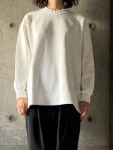 FIRMUM　コットン&ポリエステル マルチレイヤーニット スケーターロンT【DR_FR0702TF】 OFF WHITE