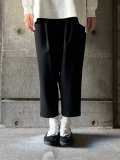   ● NO CONTROL AIR　ヘヴィーポリエステル・ダブルクロス 2WAYストレッチ ゆったりテーパードパンツ【DR_NC1604PF】Black