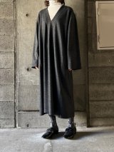 atelier naruse　ウールジャージーワンピース【na-f03099】black tweed