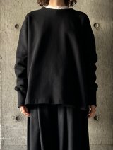 atelier naruse　裏起毛コットンプルオーバー【na-s07084】black