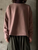 atelier naruse　裏起毛コットンプルオーバー【na-s07084】mauve pink