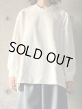  FIRMUM　コットン&ポリエステル マルチレイヤーニット スケーターロンT【DR_FR0702TF】 OFF WHITE