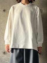 FIRMUM　コットン&ポリエステル マルチレイヤーニット スケーターロンT【DR_FR0702TF】 OFF WHITE