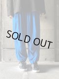 FIRMUM　フランネルレーヨン・ガーメントダイ ワイドギャザーパンツ【DR_FR0204PF】BLUE
