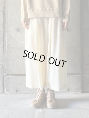 画像1: atelier naruse　ウールフラノガウチョパンツ【na-f05102】off white