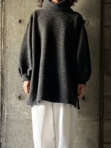 【SALE30%OFF】PARIS DE AOUNE　スライバーニットオフタートルロングPO【PA244CT009】TOPチャコール