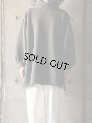 画像1: PARIS DE AOUNE　スライバーニットオフタートルロングPO【PA244CT009】TOPチャコール