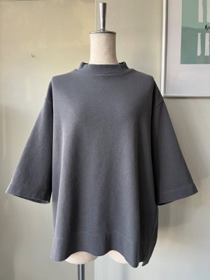 画像1: NO CONTROL AIR　強撚コットン・接結リバーニットタートルネックプルオーバー【LE_NC0403T7】Stone Grey