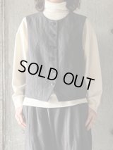  ○ atelier naruse　リネンベスト【na-f04062】チャコール