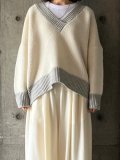 【SALE30%OFF】atelier naruse　ウールVネックニット【nakt-38】off white