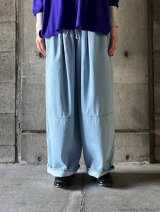 SNEEUW　デニムタックワイドパンツ【snw31-10】light indigo