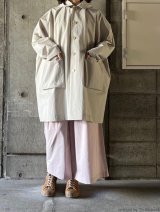  atelier naruse　コットンナイロンタフタフーデットコート【na-f04063】シルキーグレイ