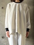 NO CONTROL AIR　マカロニポリエステル・タッサー クルーネックプルオーバー【LE_NC0203PO】Off White