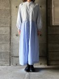 【SALE20%OFF】UNIVERSAL SEVEN　ストライプ×ストライプコンボ バンドカラーOP 【US251OP019】サックスストライプ