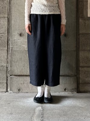 画像1: UNIVERSAL TISSU　オーガニックリネンツイル ギャザーPT【UT251PT033】クロ