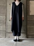  【SALE20%OFF】UNIVERSAL TISSU　オーガニックリネンツイル ジャンパードレス【UT251OP034】クロ