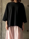  ◯ NO CONTROL AIR　強撚コットン・接結リバーニット クルーネックプルオーバー【LE_NC0404T5】Black