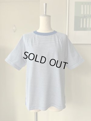 画像1: tannossa　ボーダーラグランTEE【TC-0151】BLUE