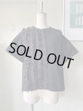 UNIVERSAL SEVEN　クラシック天竺 フリルTシャツ 【US251CT023】クロ