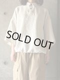 FIRMUM　スラブトリアセテート・ツイル 半袖プルオーバー【LE_FR1302PO】MIST GREY