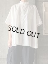  ◯  TISSU　ナチュラルタイプライター ボタンダウン半袖シャツ【TS250SH072】シロ