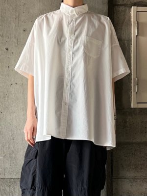 画像1: TISSU　ナチュラルタイプライター ボタンダウン半袖シャツ【TS250SH072】シロ