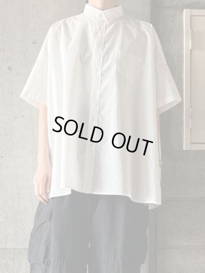 画像1:  ◯  TISSU　ナチュラルタイプライター ボタンダウン半袖シャツ【TS250SH072】シロ