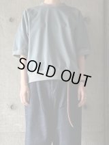  ○ atelier naruse　オーガニックコットン半袖スウェットシャツ【na-s07088】sax