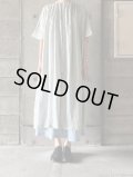 atelier naruse　リネンワイドギャザーワンピース【na-t03100】pale mint