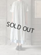 atelier naruse　リネンワイドギャザーワンピース【na-t03100】pale mint
