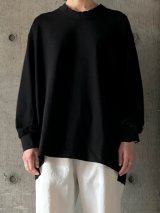 FIRMUM　強撚コットンヘビー天竺スケーターロンT【LE_FR1806TF】BLACK