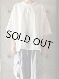  ◯ NO CONTROL AIR　エアベント・メッシュタフタ 5分袖オーバーサイズシャツ【LE_NC1003PO】Off White