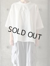 NO CONTROL AIR　エアベント・メッシュタフタ 5分袖オーバーサイズシャツ【LE_NC1003PO】Off White