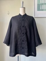  NO CONTROL AIR　スラブトリアセテート・ガーゼ チャイナシャツ【LE_NC1109S6】Black