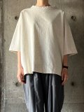  ◯ FIRMUM　微強撚綿天竺クルーネック6分袖プルオーバー【LE_FR0902T6】OATMEAL