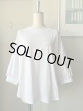 CLOSELY　3/4 puff-sleeve tee【CLO401】WH(white)