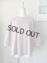 CLOSELY　3/4 puff-sleeve tee【CLO401】SER(sepia-rose)