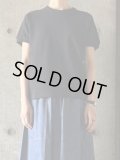 CLOSELY　epaulet-sleeve tee【CLO396】BIK(black-ink)