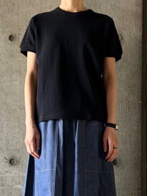 画像1: CLOSELY　epaulet-sleeve tee【CLO396】BIK(black-ink)