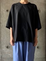 NO CONTROL AIR　エアベント・メッシュタフタ 5分袖オーバーサイズシャツ【LE_NC1003PO】Black
